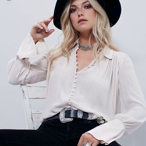 Free People Boho Lace Blouse